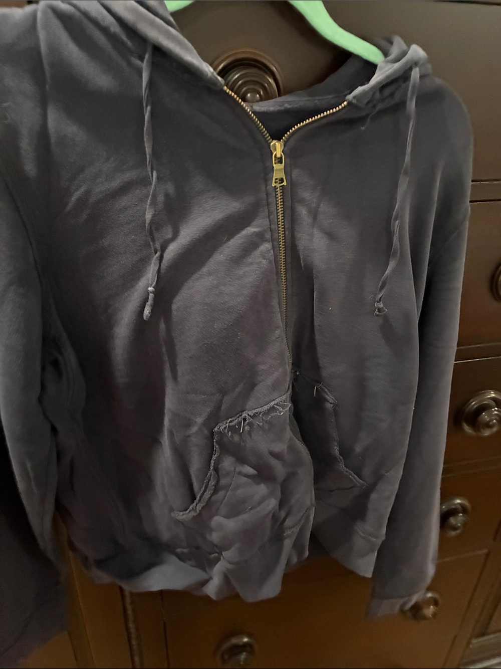 Banana Republic Navy Zip-Up Hoodie Sweater